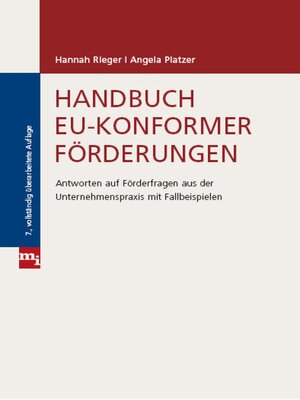 cover image of Handbuch EU-konformer Förderungen